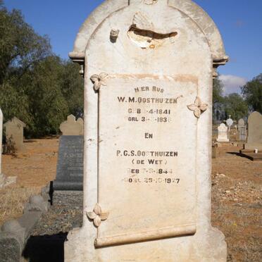 OOSTHUIZEN W.M. 1841-1936 &amp; P.C.S. DE WET 1844-1927