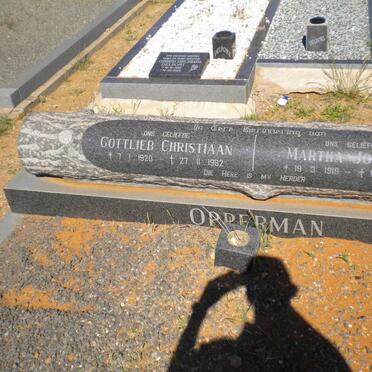 OPPERMAN Gottlieb Christiaan 1920-1982 &amp; Martha Johanna 1919-1988