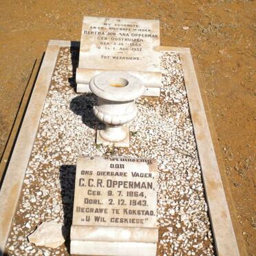 OPPERMAN G.C.R. 1864-1943 &amp; Bertha Johanna OOSTHUIZEN 1865-1937