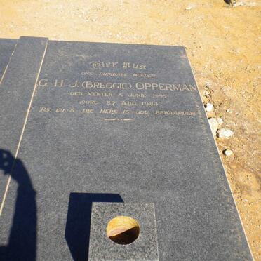 OPPERMAN G.H.J. nee VENTER 1895-1983