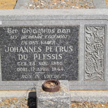 PLESSIS Johannes Petrus, du 1880-1944