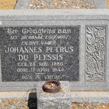 PLESSIS Johannes Petrus, du 1880-1944