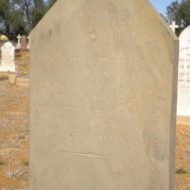 PLESSIS Jan, du 1838-1924