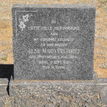 PRETORIUS Elsie Maria nee PRETORIUS 1903-193?