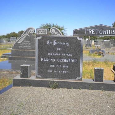 PRETORIUS Barend Gerhardus 1908-1957 &amp; Elsjé Johanna P. DU PLESSIS 1911-1994