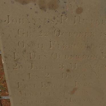 PLESSIS Johanna H., du nee HATTINGH 1880-1901