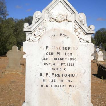 PRETORIUS A.P. 1845-1927 &amp; A.R. MULLER 1850-1921