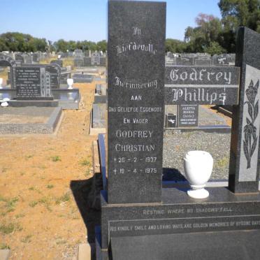 PHILLIPS Godfrey Christian 1937-1975 &amp; Lena 1940-2006