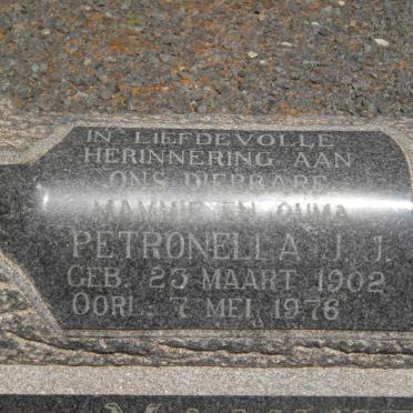 PRETORIUS ? &amp; Petronella A.J.J. 1902-1976