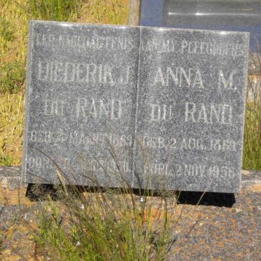 RAND Diederik J., du 1869-195? &amp; Anna M. 1869-1956