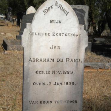 RAND Jan Abraham, du 1883-1920