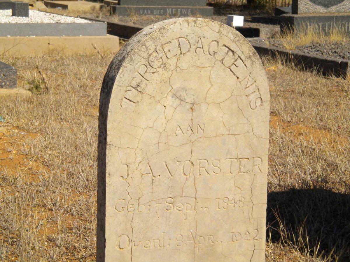 VORSTER J.A. 1848-1922