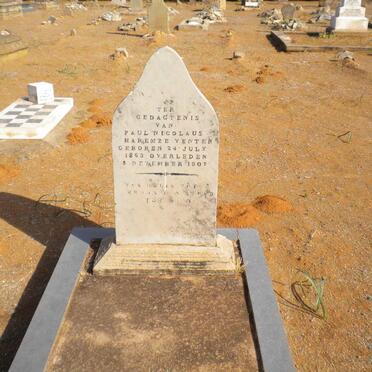 VENTER Paul Nicolaus Haremze 1863-1907