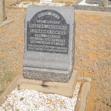 VENTER Martha Jacomina Catharina nee JORDAAN 1886-1934