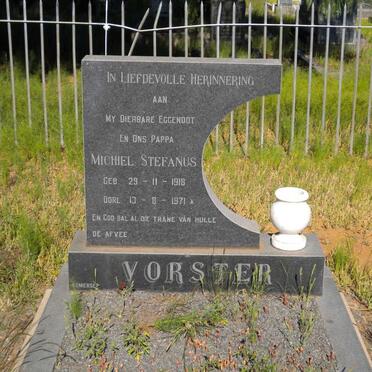 VORSTER Michiel Stefanus 1918-1971 &amp; Margaretha Alberta VAN NIEKERK 1926-1994