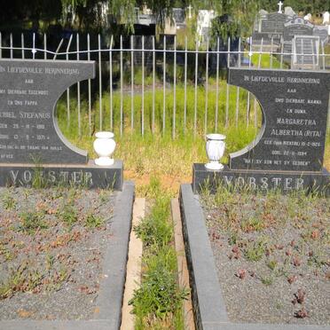 VORSTER Michiel Stefanus 1918-1971 &amp; Margaretha Albertha VAN NIEKERK 1926-1994