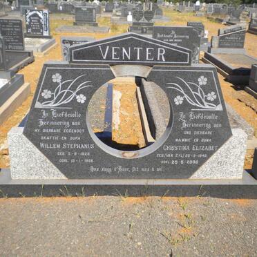 VENTER Willem Stephanus 1928-198? &amp; Christina Elizabet VAN ZYL 1940-200?