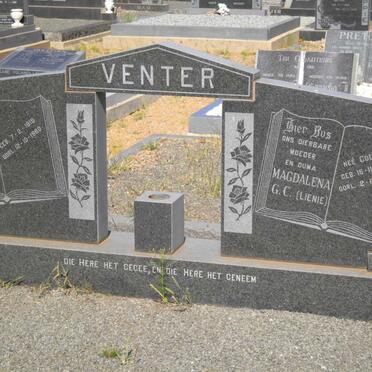 VENTER Paul Nicolaas 1918-1980 &amp; Magdalena G.C. COETZEE 1922-1996