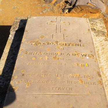 WET Phillippus Ruedolf, de 1839-1923 &amp; Anna Dorodea KOEKEMOER 1841-1885