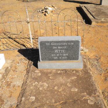 WET Jacobus Albertus, de 1874-1924 :: DE WET Philip Rudolf 1899-1925 :: ? Mettie 1878-1939