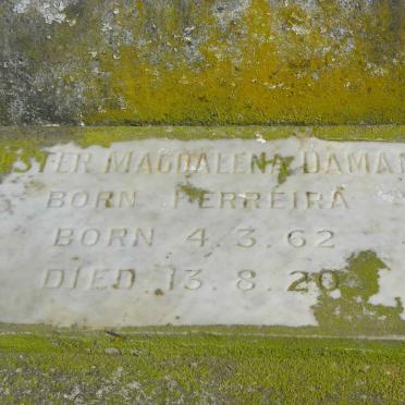 DAMANT Hester Magdalena nee FERREIRA 1862-1920 