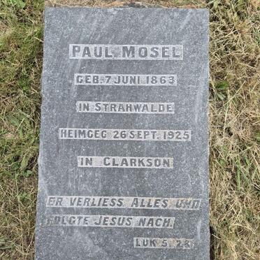 MOSEL Paul 1863-1925