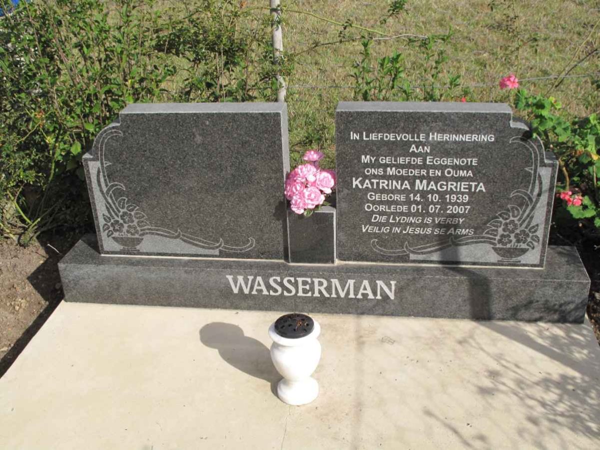 WASSERMAN Katrina Magrieta 1939-2007