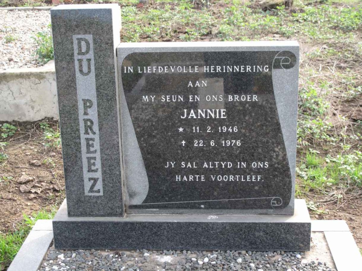 PREEZ Jannie, du 1946-1976
