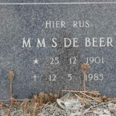 BEER M.M.S., de 1901-1985