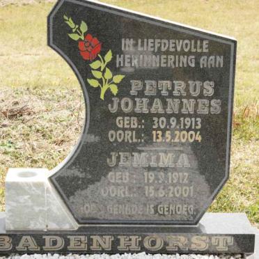 BADENHORST Petrus Johannes 1913-2004 &amp; Jemina 1912-2001