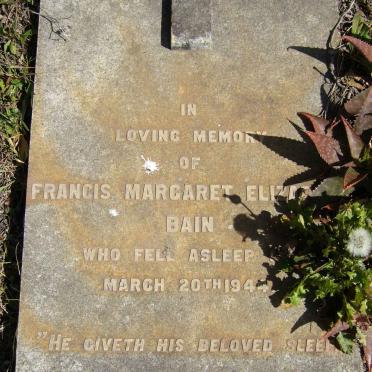 BAIN Francis Margaret Elizabeth -1944