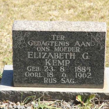 KEMP Elizabeth G. 1885-1962