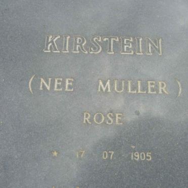 KIRSTEIN Rose nee MULLER 1905-1996