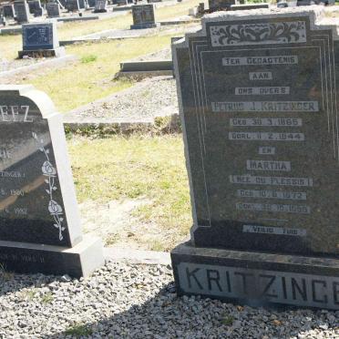 KRITZINGER Petrus J. 1865-1944 &amp; Martha DU PLESSIS 1872-1955 :: DU PREEZ Hannie nee KRITZINGER 1900-1982 