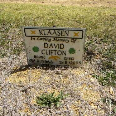 KLAASEN David Clifton 1963-2005