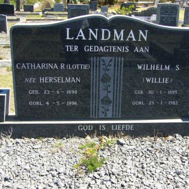 LANDMAN Wilhelm S. 1895-1983 &amp; Catharina R. HERSELMAN 1898-1996