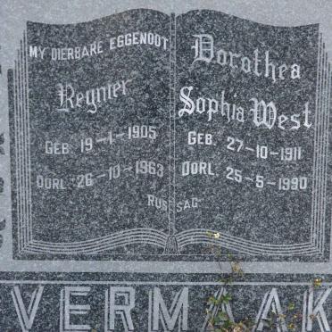 VERMAAK Reynier 1905-1963 &amp; Sophia WEST 1911-1990