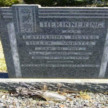 VORSTER Catharina Hester Helen nee DU TOIT 1900-1947