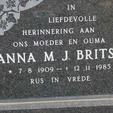 BRITS Anna M.J. 1909-1985
