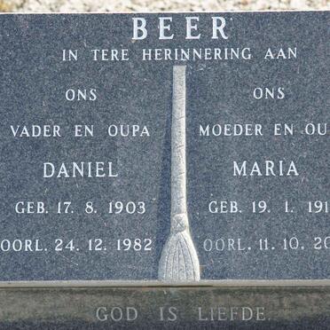 BEER Daniel 1903-1982 &amp; Maria 1918-2004