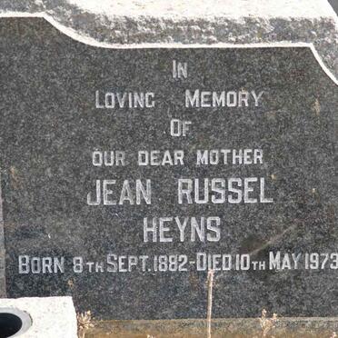 HEYNS Jean Russel 1882-1973