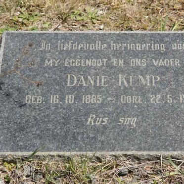 KEMP Danie 1885-1952