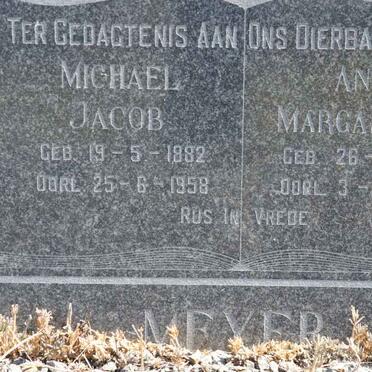 MEYER Michael Jacob 1882-1958 &amp; Anna Margaretha 1883-1958