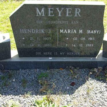 MEYER Hendrik J. 1903-1982 &amp; Maria M. 1913-1985