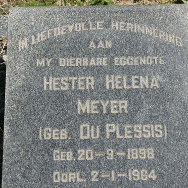 MEYER Hester Helena nee DU PLESSIS 1898-1964