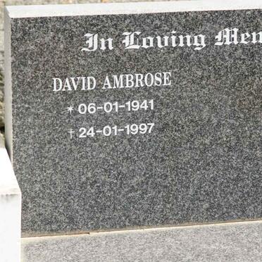 MASTERSON David Ambrose 1941-1997