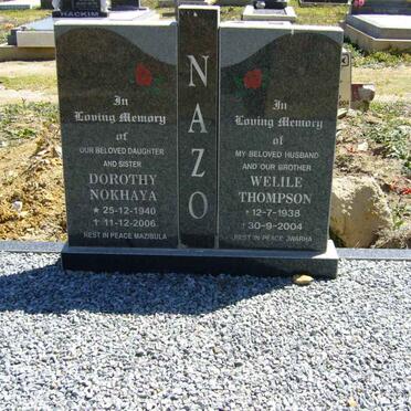NAZO Welile Thompson 1938-2004 &amp; Dorothy NOKHAYA 1940-2006