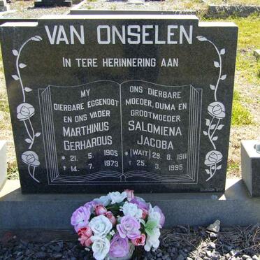 ONSELEN Marthinus Gerhardus, van 1905-1973 &amp; Salomina Jacoba WAIT 1911-1995