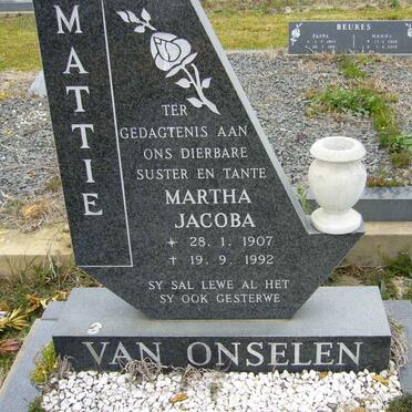 ONSELEN Martha Jacoba, van 1907-1992