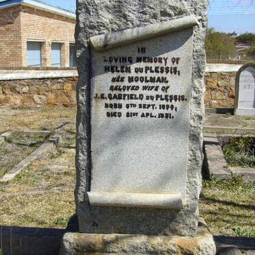 PLESSIS Helen nee MOOLMAN 1896-1931